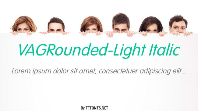 VAGRounded-Light Italic example